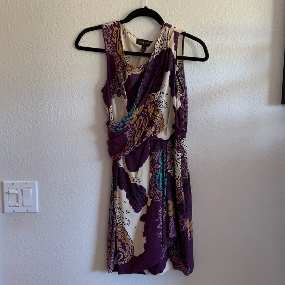 Julie Dillon New York silk faux wrap dress. Size:0